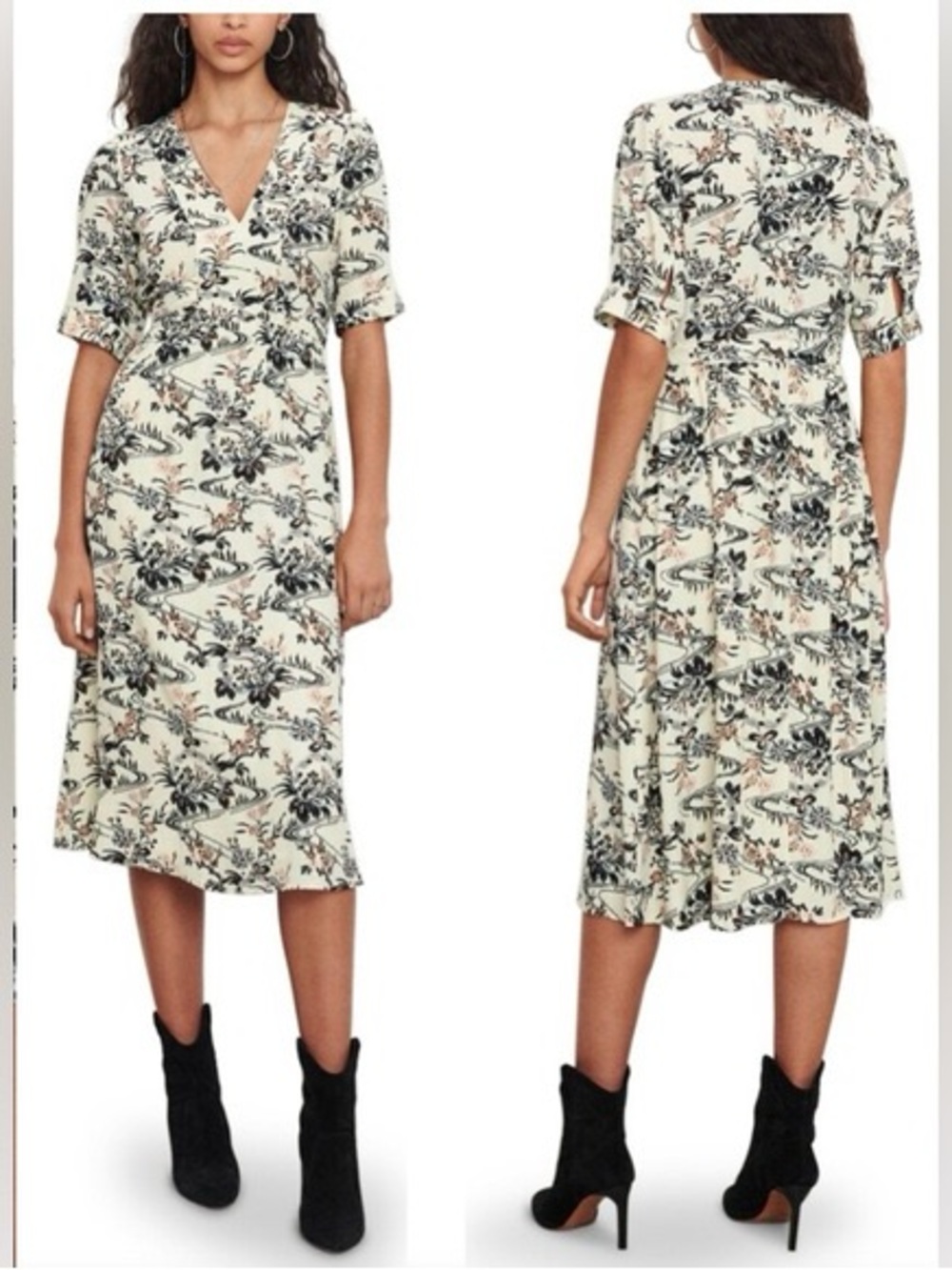 Ba&sh floral midi dress